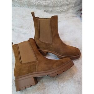 Rocket Dog Iggie Brown Suede Chelsea Lug Sole Boots Women's Size 9.5